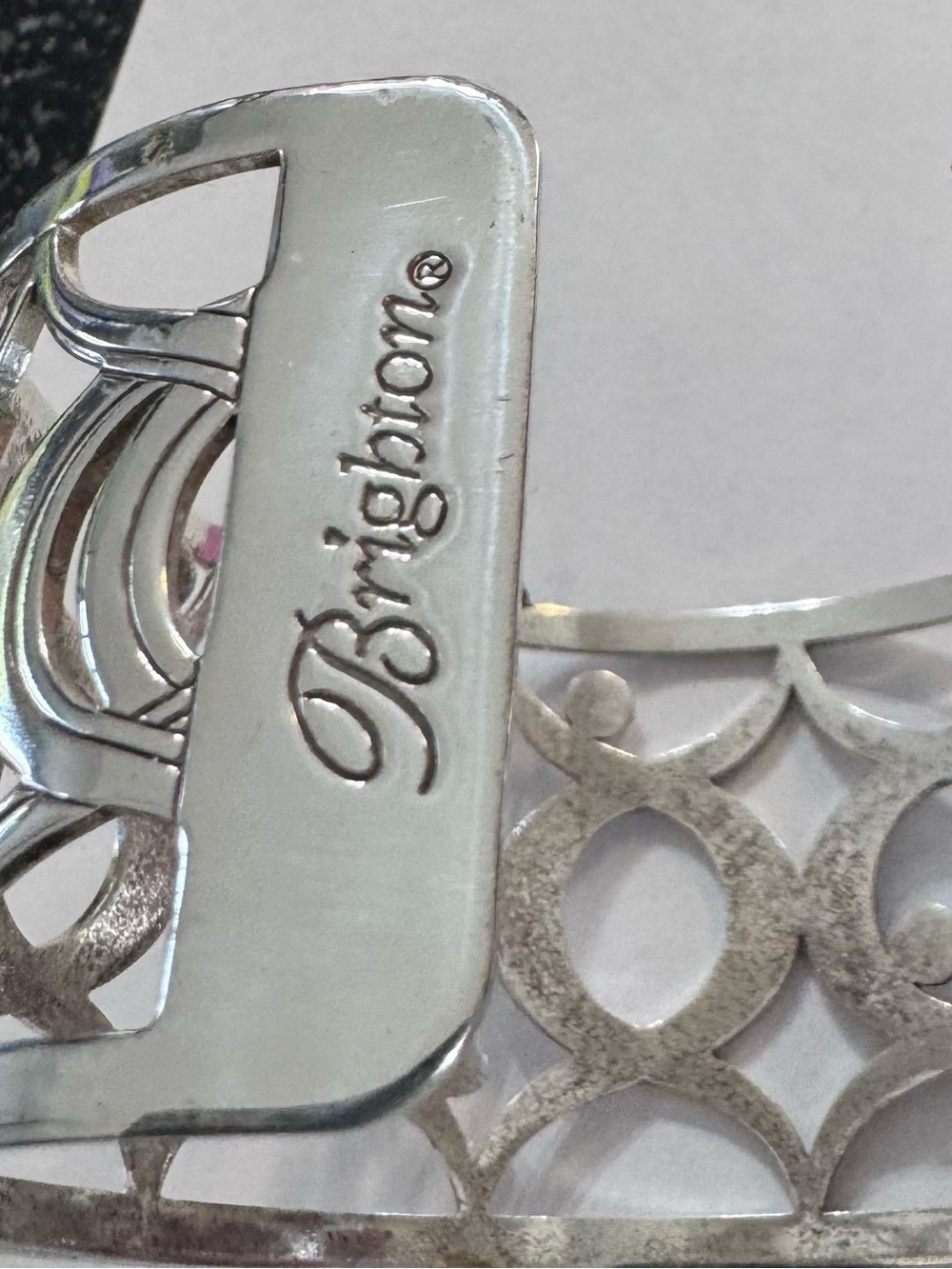 BRIGHTON Silver Decorative Cutout Cuff Bracelet - Women Accessories - Picture 6 of 8